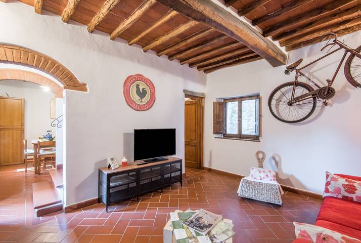 Vakantiehuis 'L'arco Della Fonte' met prive terras, Wi-Fi en airconditioning in Gaiole in Chianti, Chianti