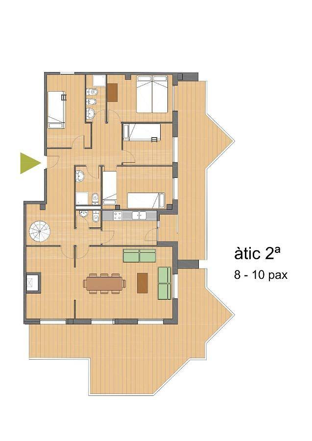 Ferienwohnung für 7 Personen, mit Terrasse und Garten sowie Kinderpool und Pool in Santa Susanna - 2