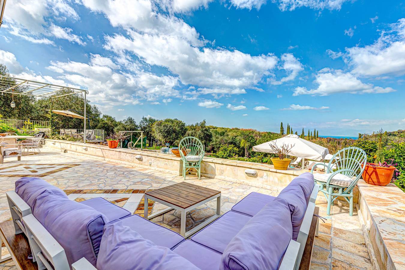 Villa 'Natura' with Sea View, Wi-Fi and Air Conditioning in Corfu