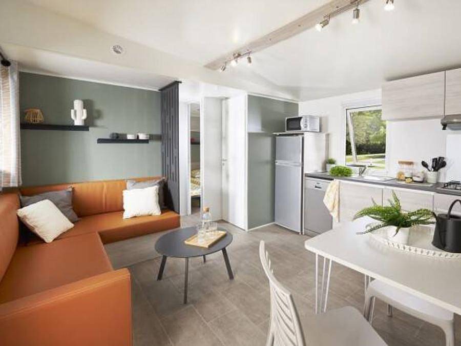 Camping les Chardons Bleus de la Turballe - Mobilhome 6 personnes - | Premium Exclusive | 3 Ch. | 6 Pers. | Terrasse surélevée | Clim. | Tv in La Turballe, Côte d'Amour