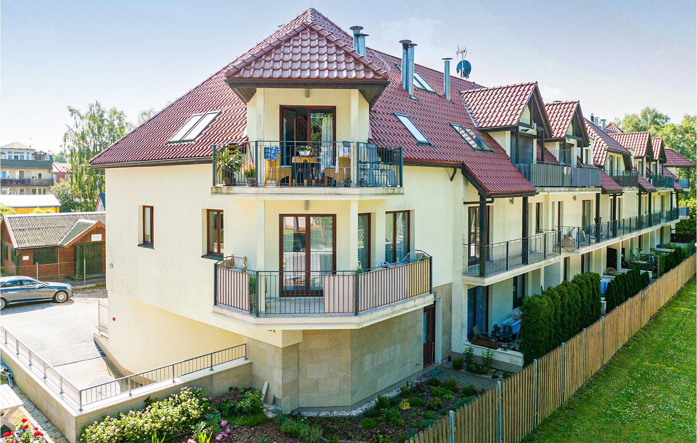 Cały apartament wypoczynkowy, Apartament wakacyjny dla 4 osób z taras in Łukęcin, Morze Bałtyckie