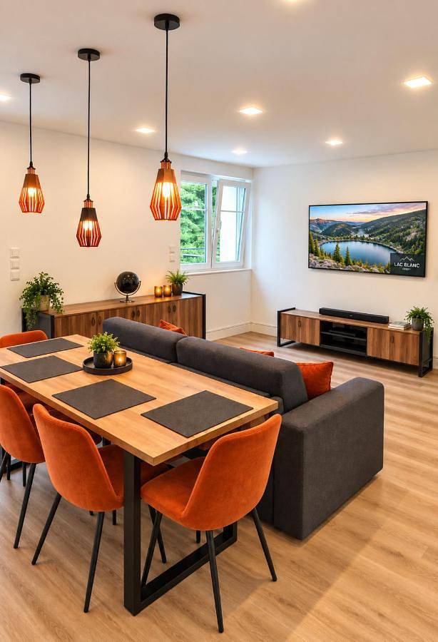 Location de vacances pour 4 personnes, avec Balcon et Terrasse ainsi que Vue et Vue sur le lac à Orbey
