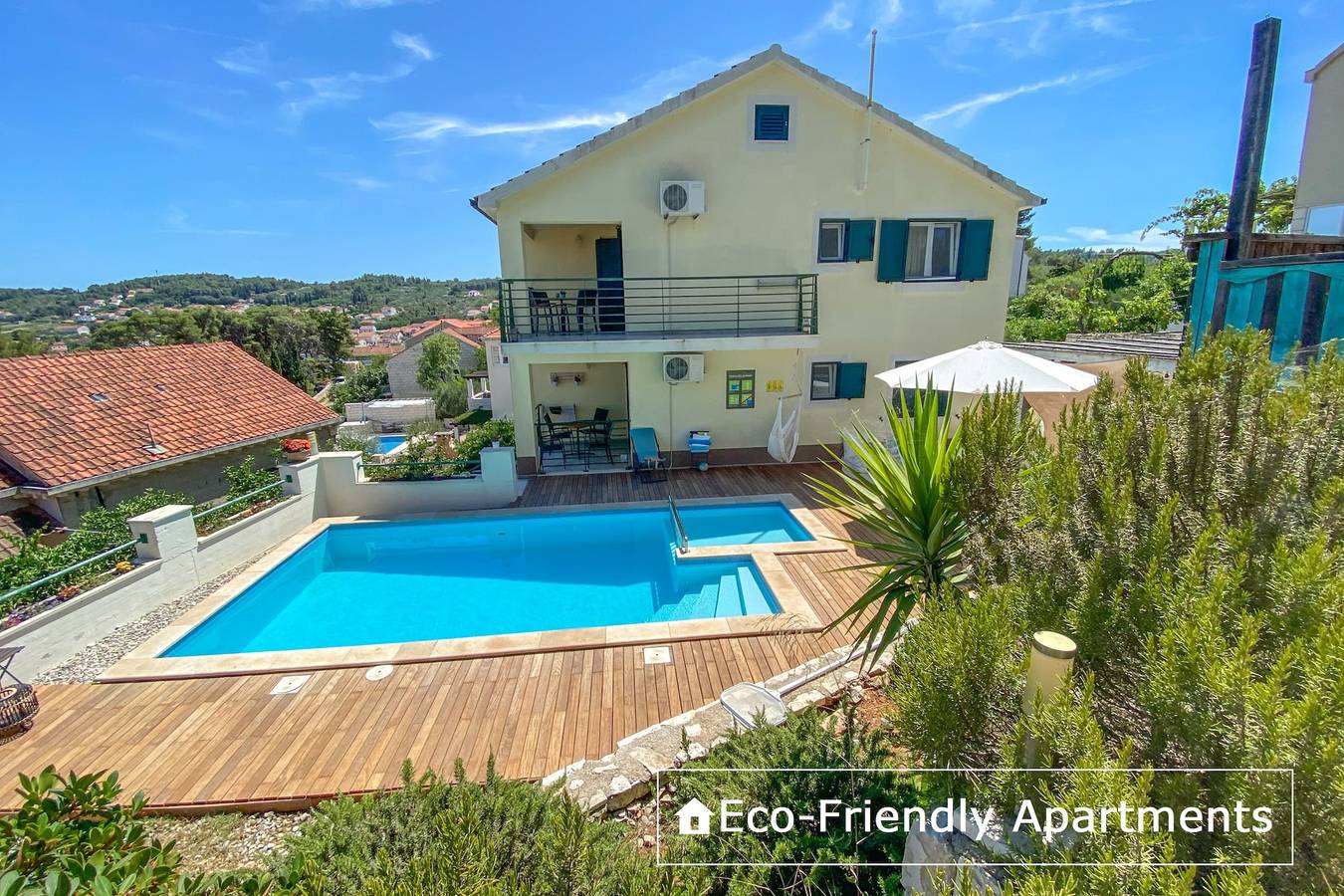 Ganze Wohnung, Öko-Ferienwohnung Sonnenschein - The Sea für 4 in Lumbarda, Korcula