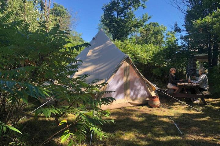 Kemping dla 2 osób, z ogród i widok w Szwecja