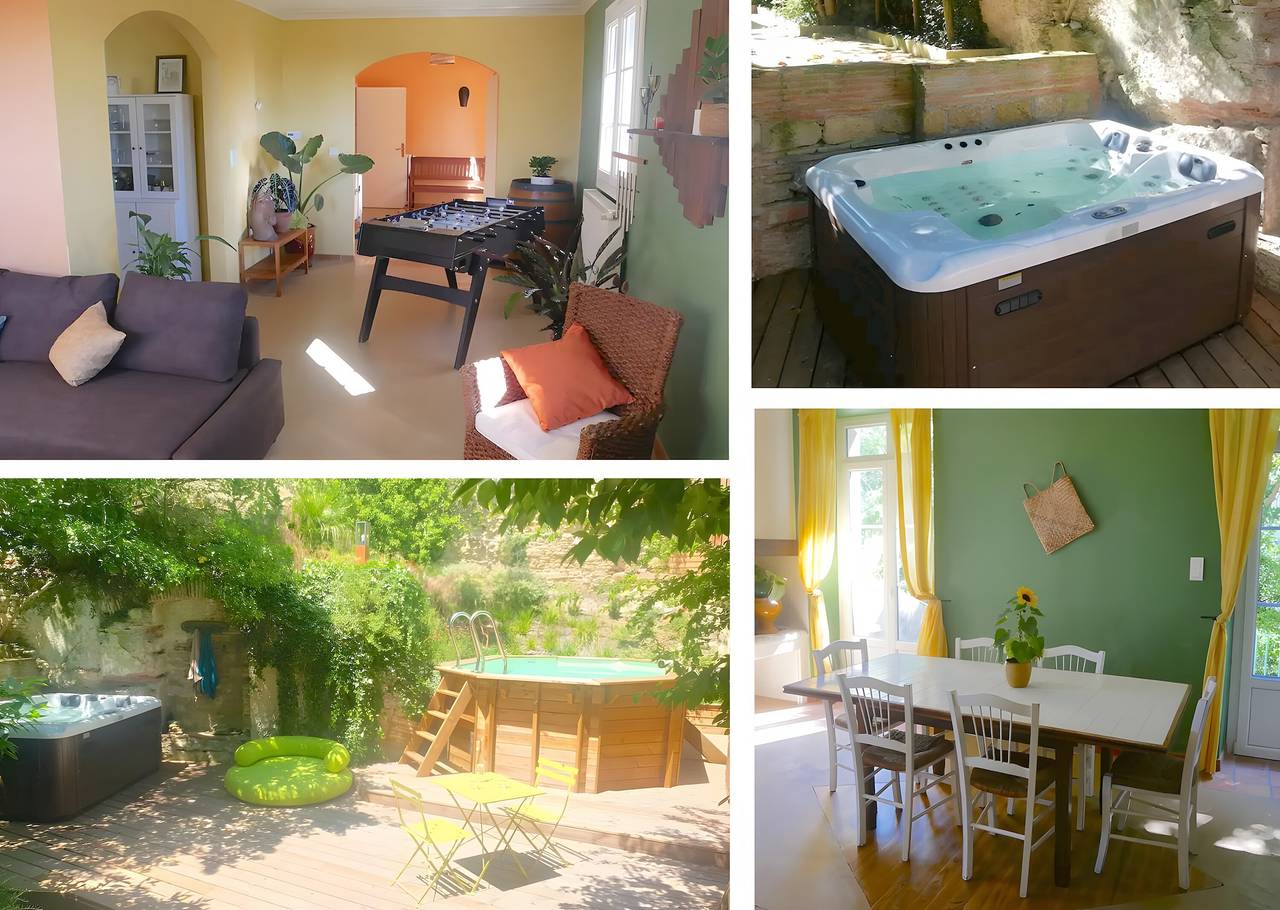 Gite Vertcastel - Encantador rincón verde con piscina y spa in Castelnaudary, Región de Carcassonne