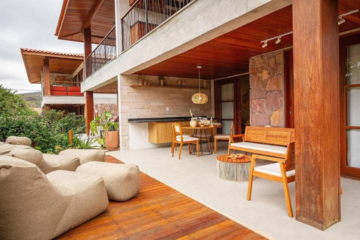 Casas e apartamentos de temporada para 7 pessoas, com balcão e jardim, com animais de estimação na Chapada Diamantina