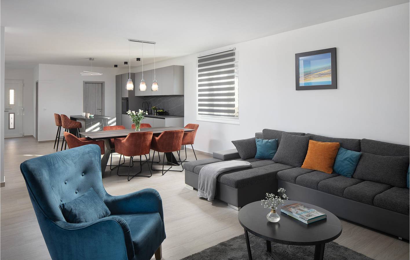 Moderne 2-Zimmer-Wohnung mit Pool, WLAN und Parkplatz in der Nähe des Stadtzentrums in Labin Stadt, Labin