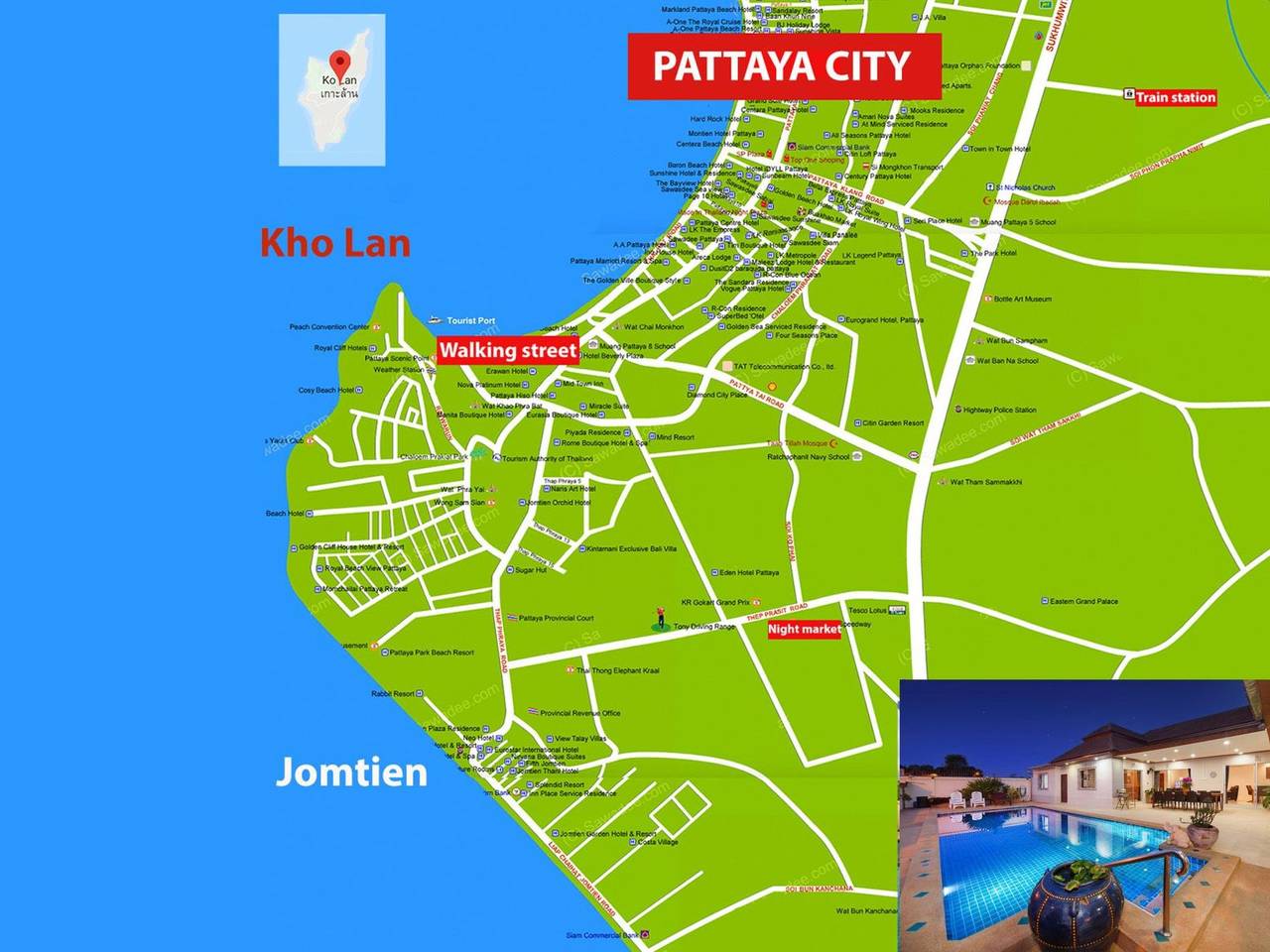 "Villa Bos" mit 5 Schlafzimmern in Pattaya, Province de Chonburi