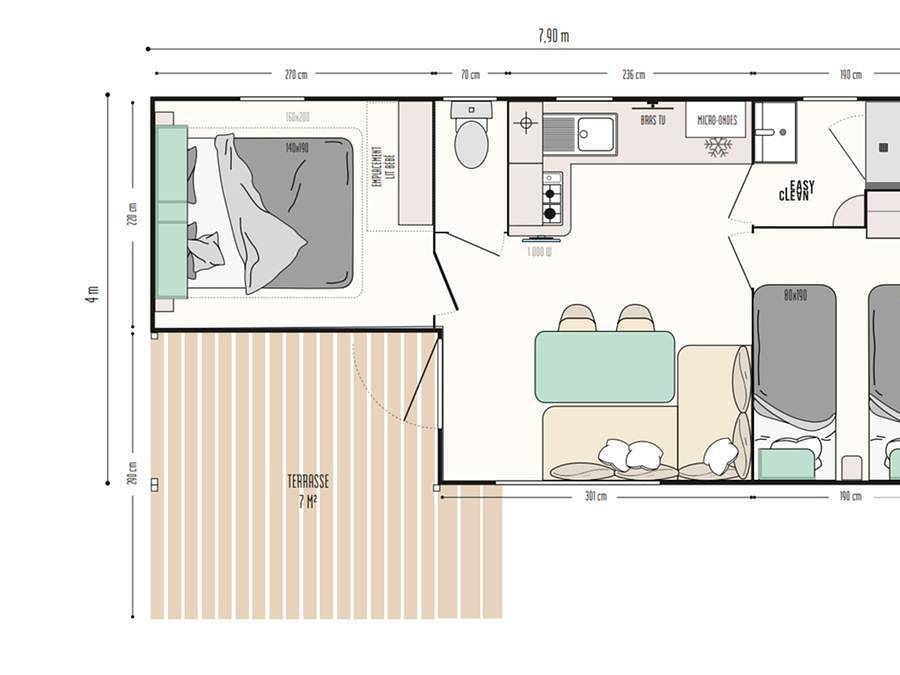 Trasimeno Glamping Resort - Mobilheim 4 personen - Cottage Next Xl Country in Passignano sul Trasimeno, Lago Trasimeno