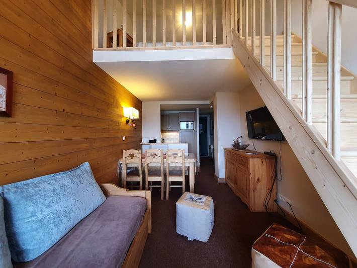Ganze Wohnung, Charmantes Duplex für 8 mit Balkon, nahe an Pisten und Shuttle in La Plagne in Bellentre, La Plagne-Tarentaise