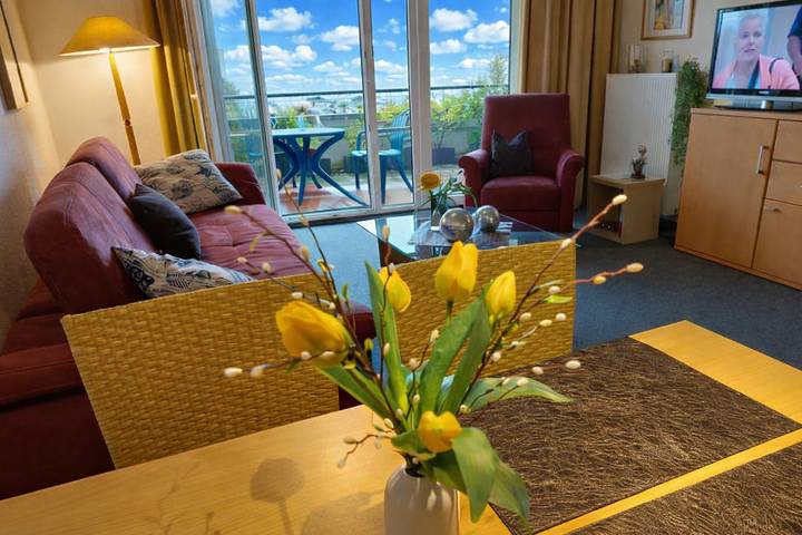 Ferienwohnung für 3 Personen, mit Terrasse und Ausblick