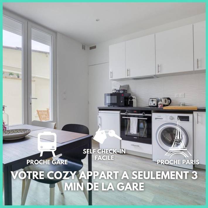 Gîte pour 2 personnes, avec Balcon et Terrasse dans Gare De Massy - Palaiseau