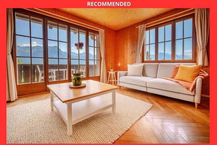 Gîte pour 6 personnes, avec vue ainsi que sauna et jardin à Leysin