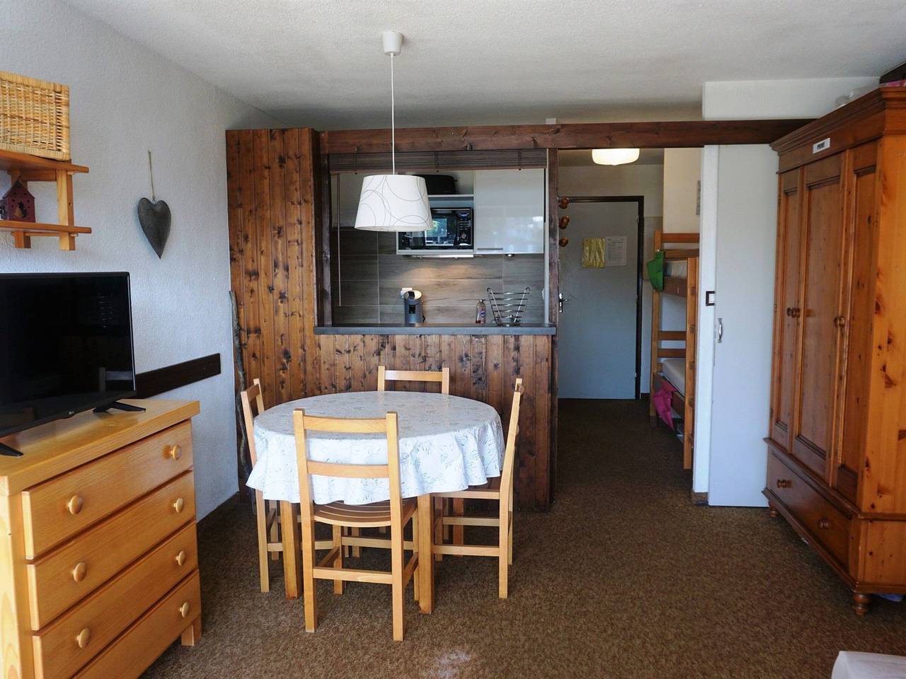 Estudio entero, Estudio cabina acogedor de 27 m² - 4 personas, cerca de pistas y comercios in Orcières, Parque Nacional de los Ecrins