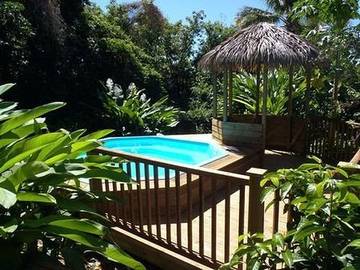 Studio pour 2 personnes, avec jardin ainsi que terrasse et jacuzzi en Guadeloupe