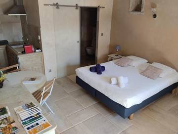 Gîte pour 2 personnes, avec terrasse et vue, animaux acceptés à Châteauneuf (Côte-d'Or)