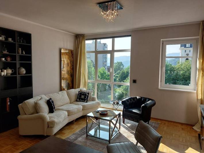 Ferienwohnung für 4 Personen, mit Balkon und Terrasse sowie Ausblick