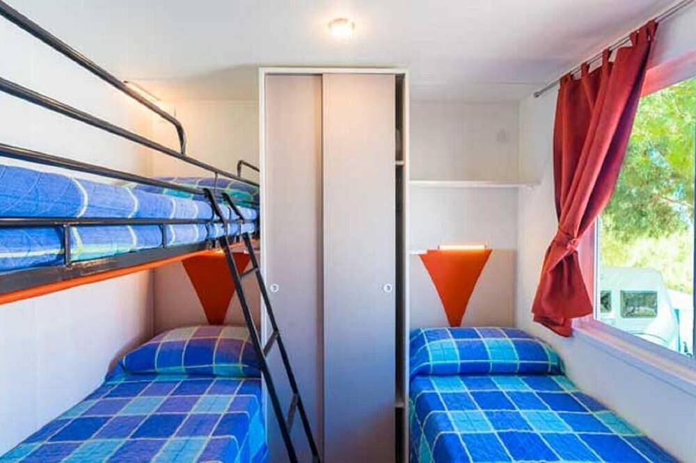 Feriendorf Le Palme Mobilehome Lodge Maxi für 5 Personen in Lazise, Gardasee-Berge