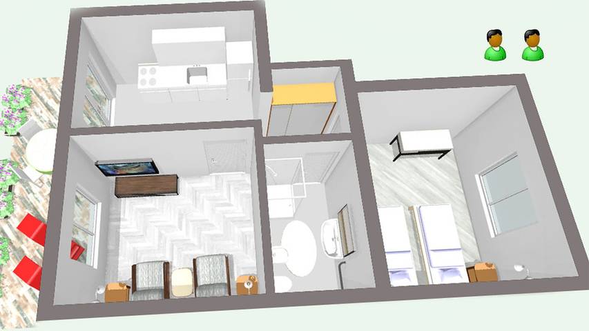 Ganze Wohnung, Familien Studio Appartement in Okrug Gornji, Ciovo