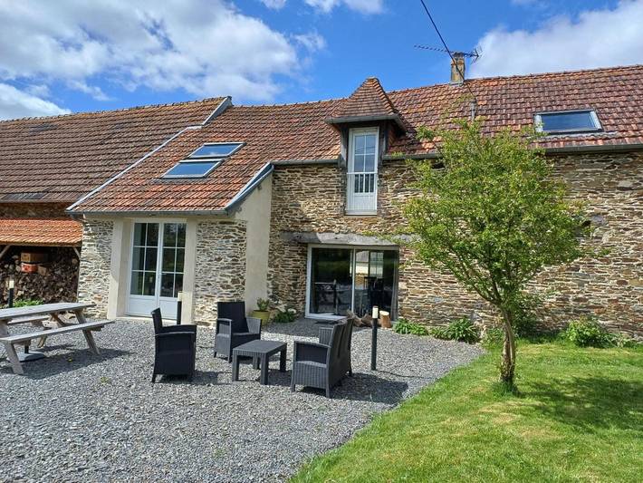 Maison de vacances pour 6 personnes, avec Terrasse ainsi que Jardin et Vue à Litteau