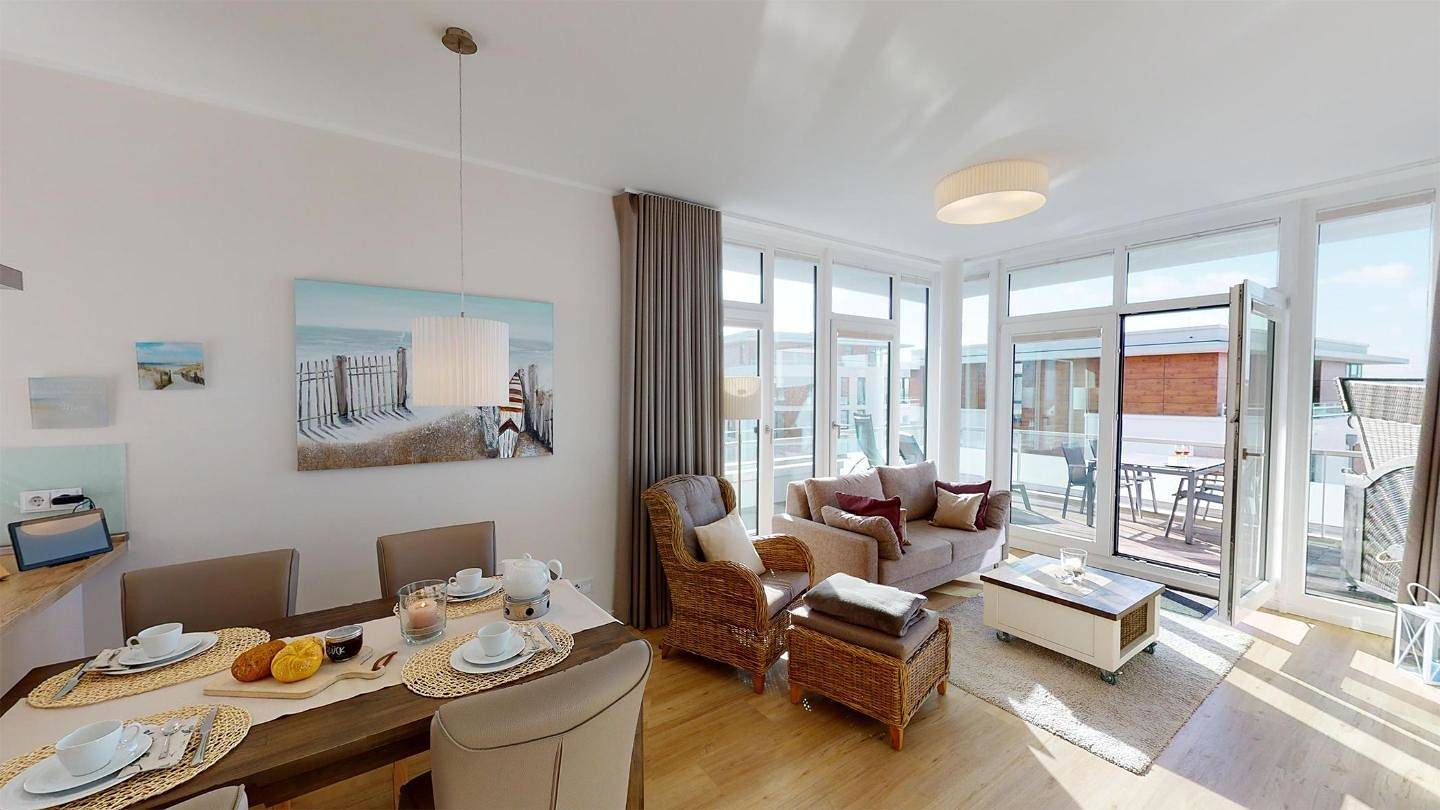 Ganze Wohnung, Penthouse-Apartment B-09 in exklusiver Lage mit Meerblick - Hunde erlaubt in Südstrand Pelzerhaken, Ostholstein