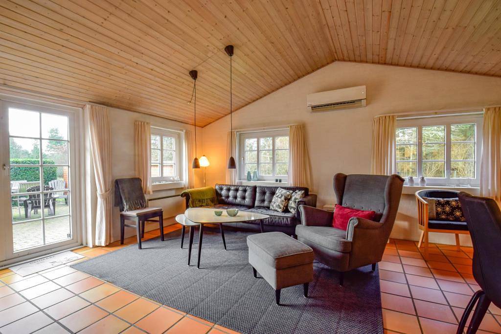 Schönes Reetdachhaus mit großer Rasenfläche – Komplett eingezäuntes Grundstück in Vester Husby, Husby (Dänemark)