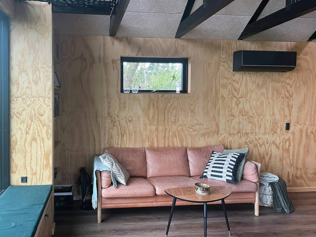 Modern wooden house near Halkær bredning in Limfjord in Nordjütland