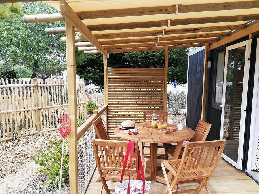 Camping Côté Plage - Mobilheim 5 personen - Premium - Mobilheim Oyat 40m² - 2 Schlafzimmer - 2 Bäder 4/5 Pers. in Saint-Jean-de-Monts, Vendée