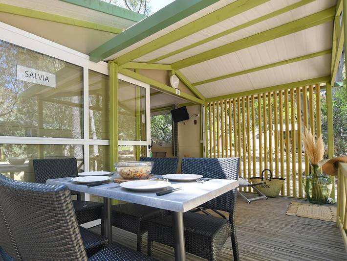 Camping Bella Vista - Chalet 4 personen - Chalet Muvrella Twin 25m² in Calvi, Calvi und Umgebung