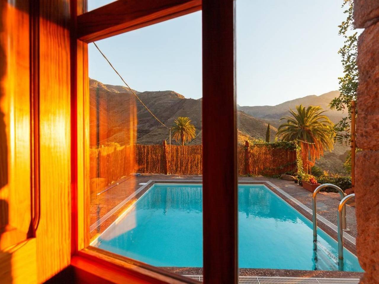 Komfortables Ferienhaus mit privatem Pool und id in El Risco, Agaete
