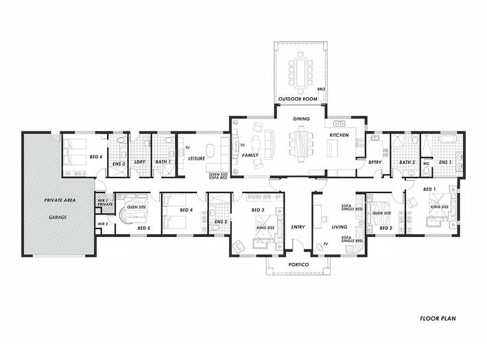 Holiday home for 16 people, with terrace and garden as well as pool in Hunter Valley