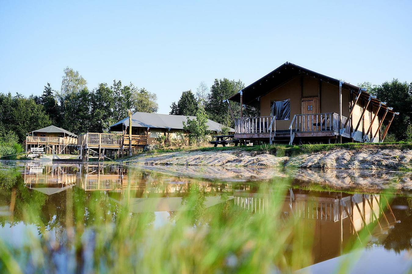 Vakantiepark Sallandshoeve — Luxus Safarizelt am Wasser für 6 Personen in Sallandse Heuvelrug