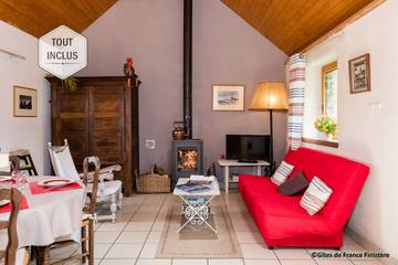 Gîte pour 4 personnes, avec terrasse et jardin, animaux acceptés à Plouénan