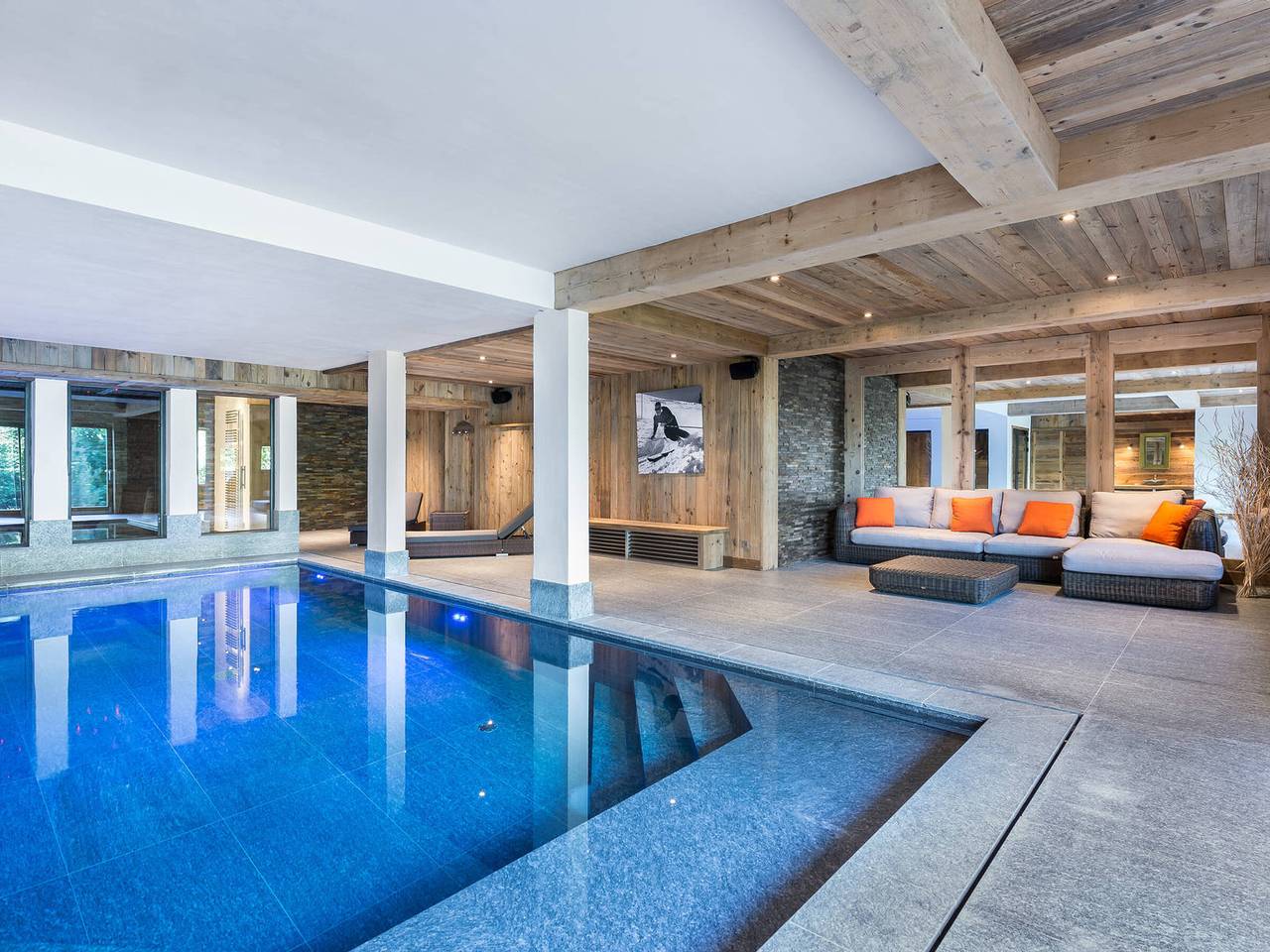 Luxus Chalet 7 Zim, Pool & Hammam, Haustiere Erlaubt in Meribel Village, Courchevel