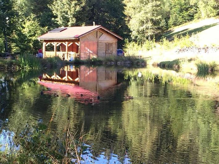 Chalet pour 8 personnes, avec jardin et terrasse ainsi que vue et piscine à Le Tholy