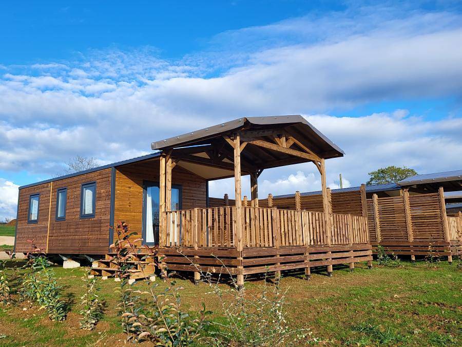 Camping Sites et Paysages - Le Ventoulou - Mobilheim 4 personen - Cottage Les Étoiles Occitanes (Ankunft Sonntag) in Thégra, Regionaler Naturpark Causses du Quercy