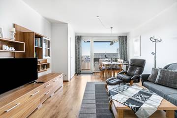 Apartment 'Muschelbank No 4' mit Meerblick, Balkon und WLAN