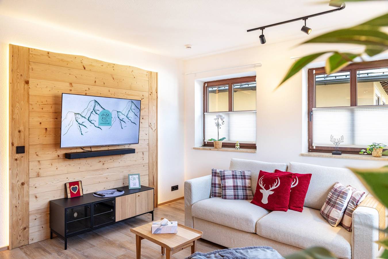 Ganze Wohnung, Ammerstube - Alpine Design-Ferienwohnung zentral in Oberammergau in Oberammergau, Bayerische Alpen