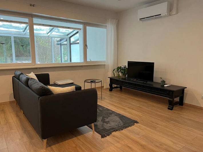 Ferienhaus für 4 Personen, mit Balkon und Terrasse sowie Garten und Ausblick