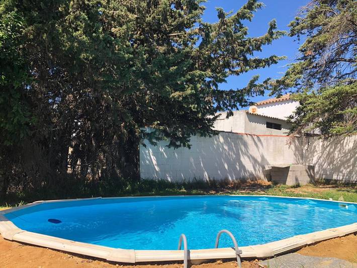Chalet mit Klimaanlage, Pool, Terrasse, Garten & WLAN; Haustiere erlaubt in Los Franceses-La Vega, Chiclana de la Frontera