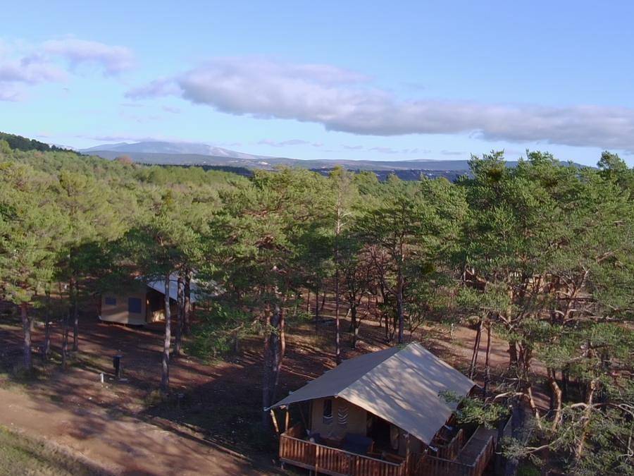 Camping Verdon les Grands Domaines - Canvas and wooden tent 4 persons - Lodge tent, sleeps 4, Prm in Saint-Laurent-du-Verdon, Verdon Regional Natural Park