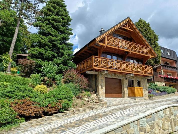 Domek letniskowy dla 8 osób, z basen i ogród oraz widok w Szczyrk