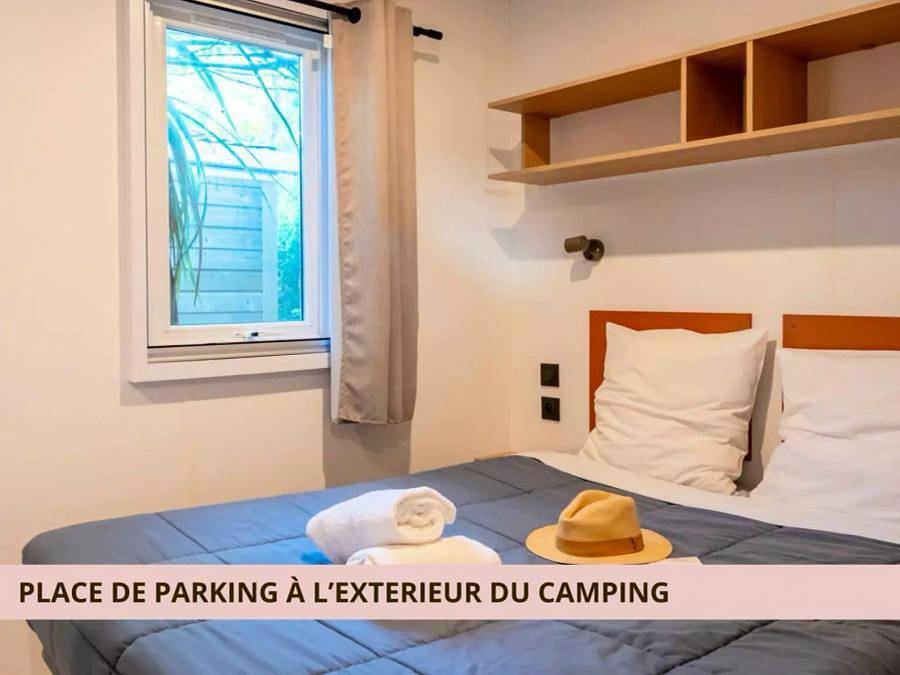 Camping Ushuaïa Villages Les Fougères - Mobilhome 2 personas - Mobil-home 2 Habitaciones 2 Personas Aire Acondicionado + Tv in Rivedoux-Plage, Isla de Ré