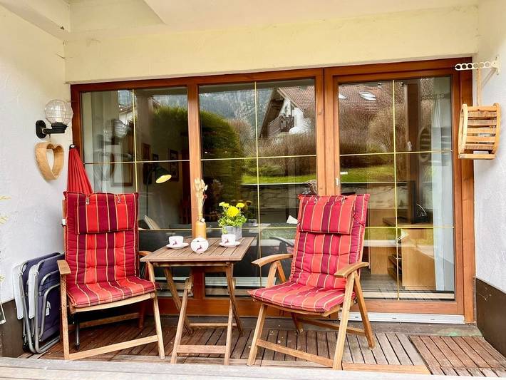 Ferienwohnung für 3 Personen, mit Terrasse und Garten in Bad Hindelang