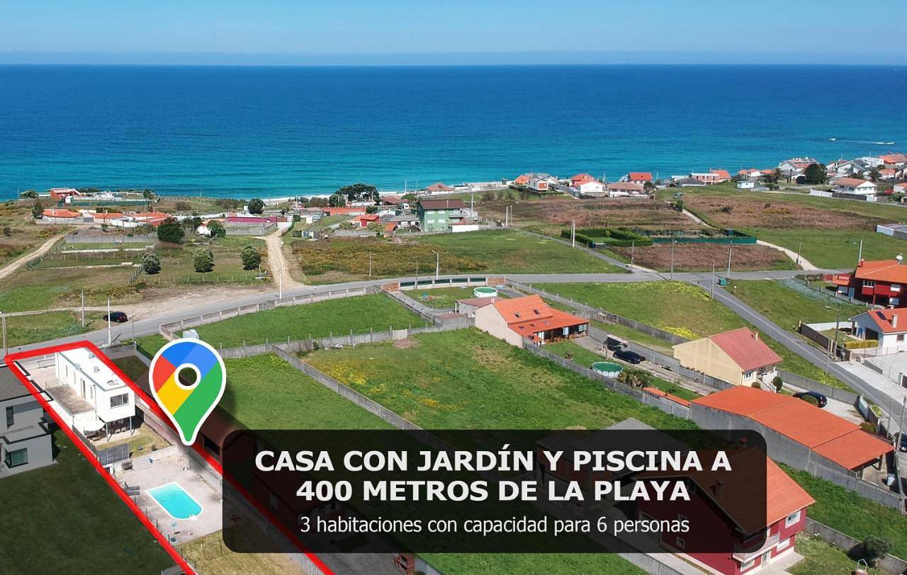 Ag Villa Razo Deluxe, con piscina y playa a 400m in Razo, Carballo