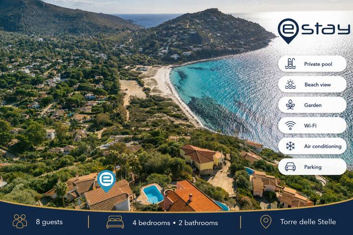 Villa per 8 persone, con Vista oceano e Balcone/Terrazza nonché Giardino e Piscina a Torre delle Stelle