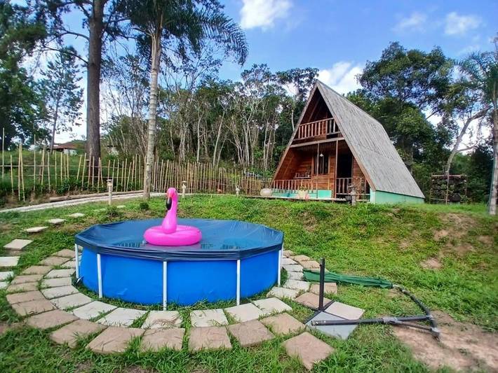 Casas e apartamentos de temporada para 2 pessoas, com jardim e piscina e ainda terraço and vista em Itapecerica da Serra