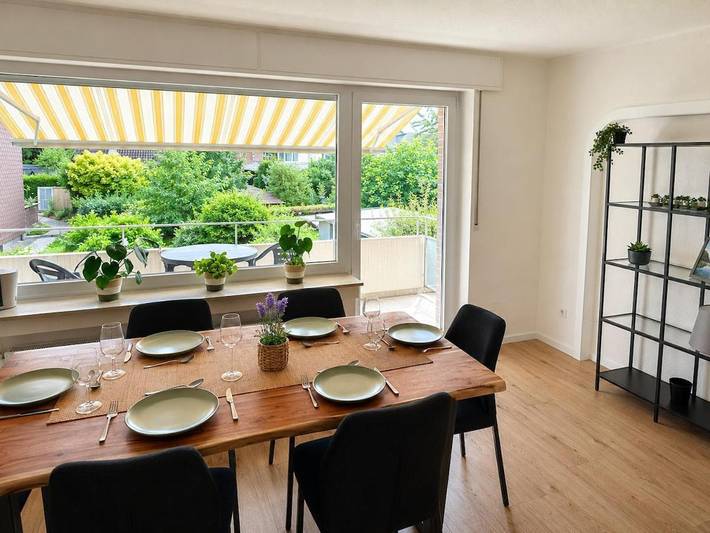 Ferienwohnung für 7 Personen, mit Balkon und Terrasse sowie Ausblick in Datteln