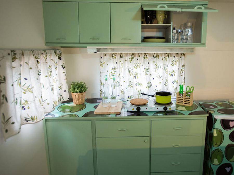Camping Miramar - Caravana 4 personas - Verde Oliva sin instalaciones sanitarias in Montroig, Costa Dorada