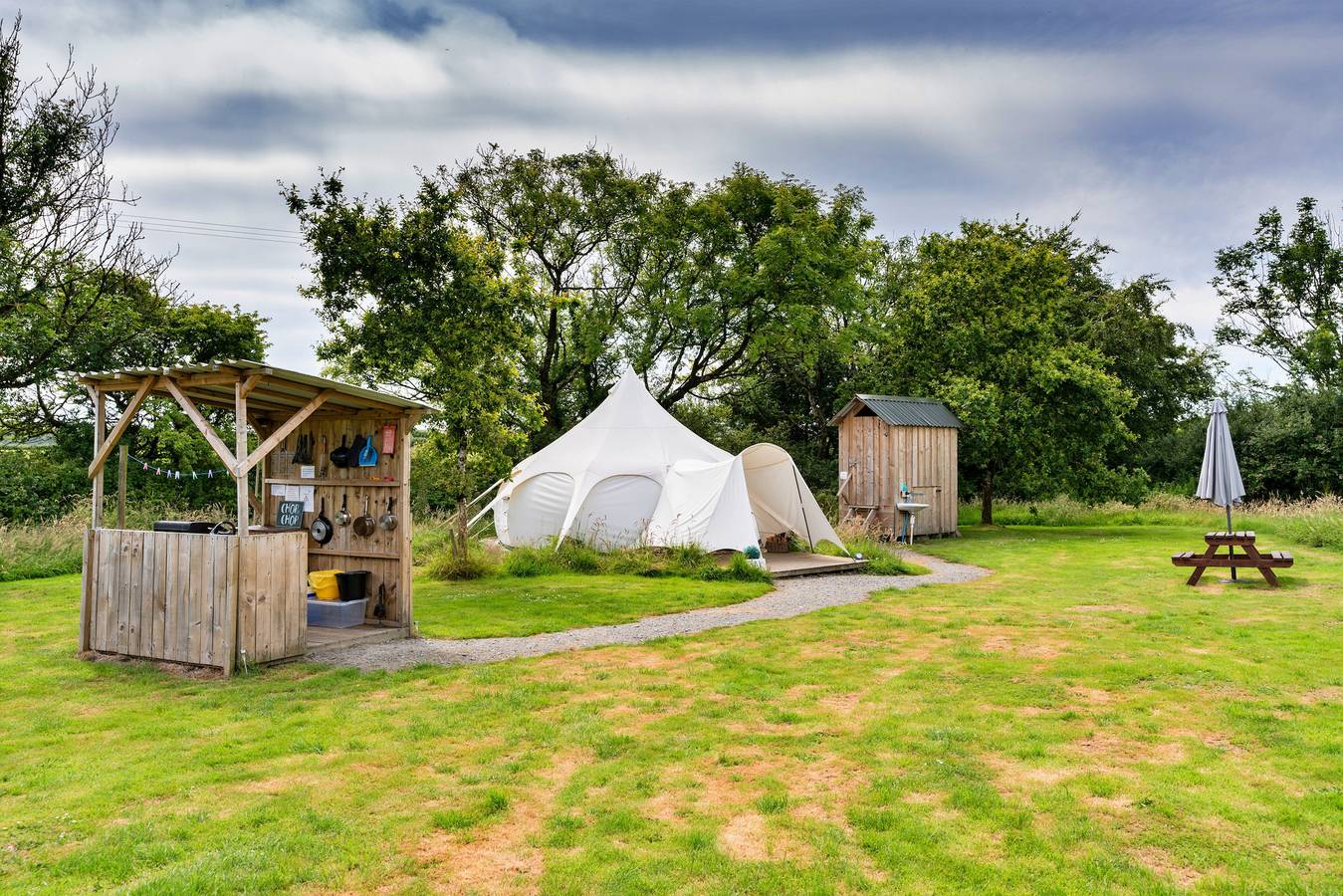 Oak Lotus Belle Tent in West Down, Devon